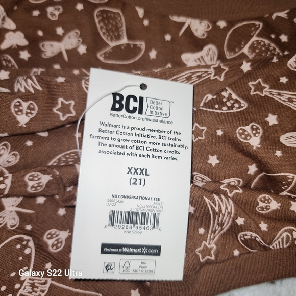 No Boundaries mushroom ringer tee top brown short sleeve t-shirt XXXL-21 - Picture 7 of 7